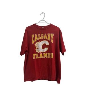 1990 NHL Calgary Flames Hockey Graphic T-Shirt